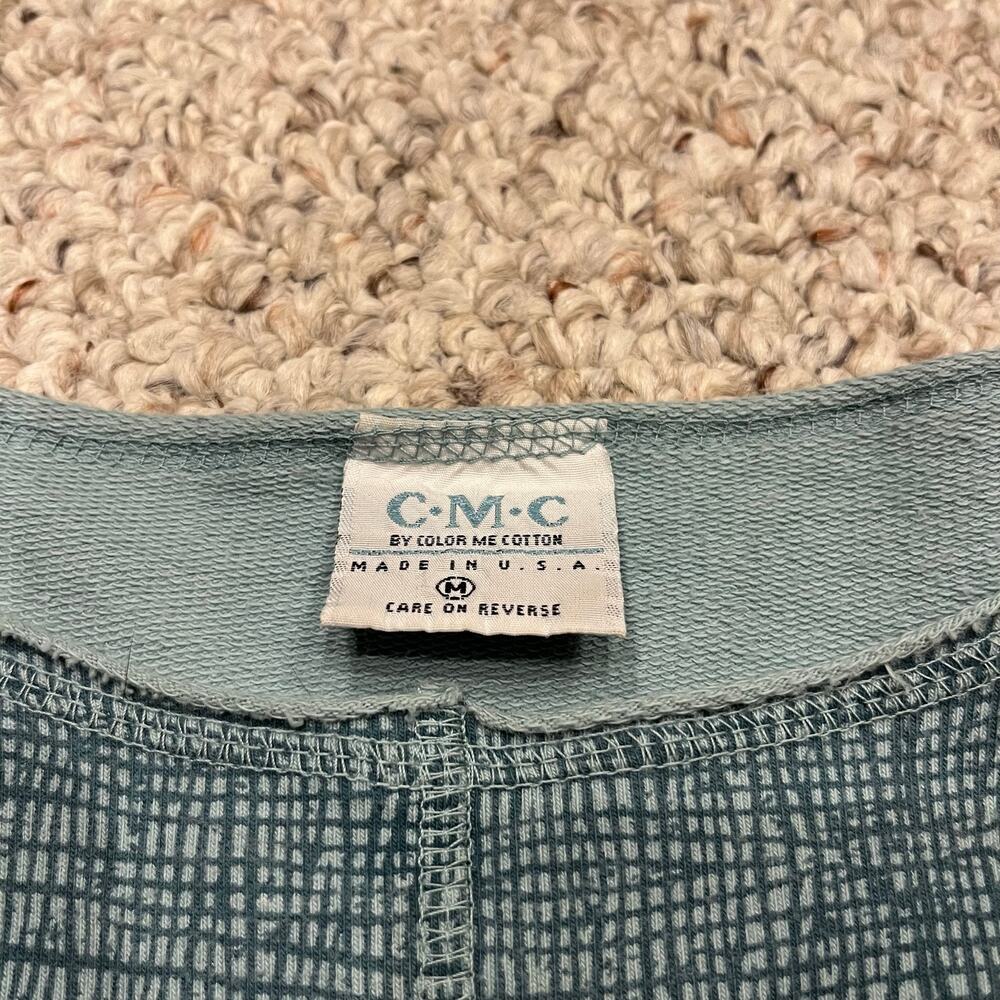 Color Me Cotton Artsy Legenlook Tunic Top M Coastal Casual Pockets Art to Wear - Picture 2 of 6